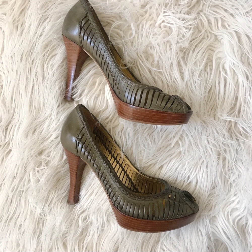 Guess Olive Peep Toe Heels